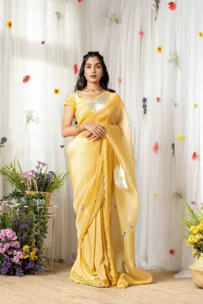 Sunshine yellow saree