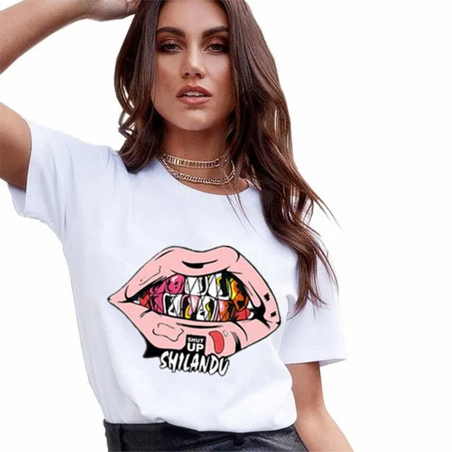 T Shirts Women Fashion Graphic Print Vogue