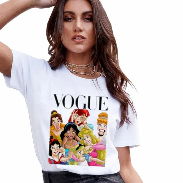 T Shirts Women Fashion Graphic Print Vogue