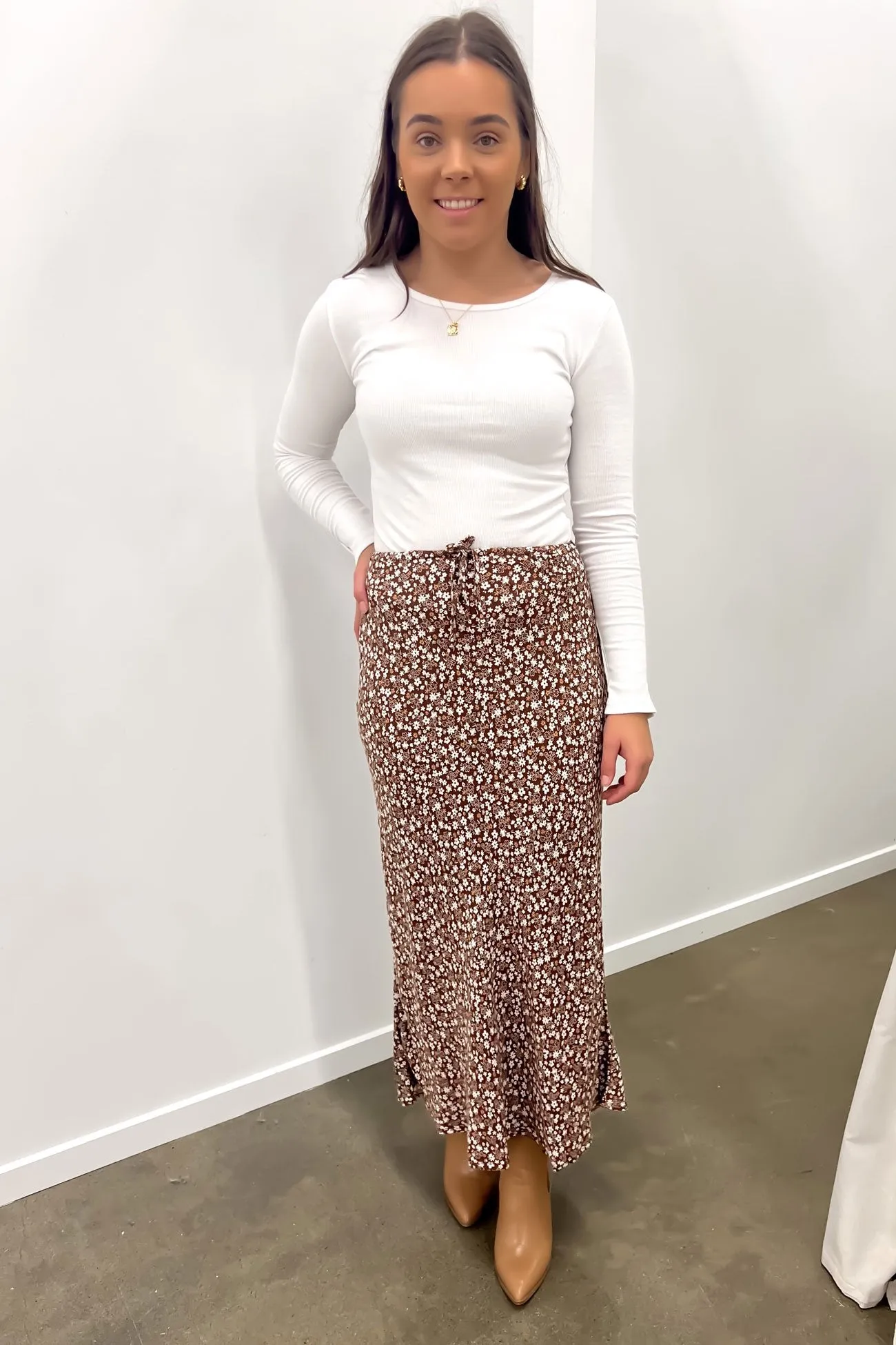 Tallows Floral Maxi Skirt Print