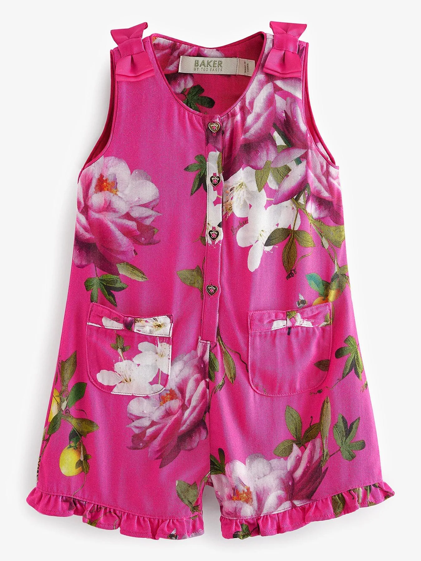 Ted Baker Baker By Ted Baker Citrus Bloom Woven Playsuit - Pink