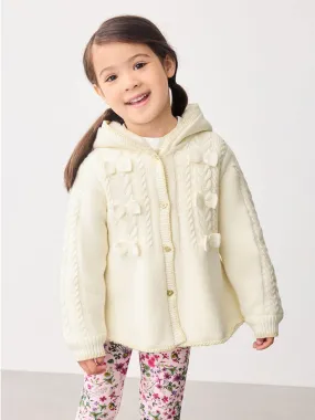 Ted Baker Baker By Ted Baker Toddler Girls Knit Coatigan - White