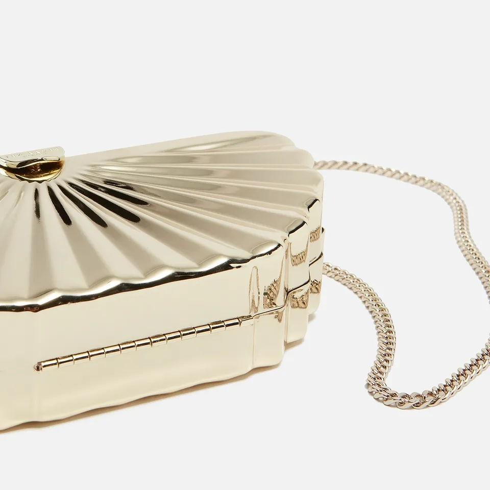 Ted Baker Luciie Fan Gold-Tone Clutch Bag