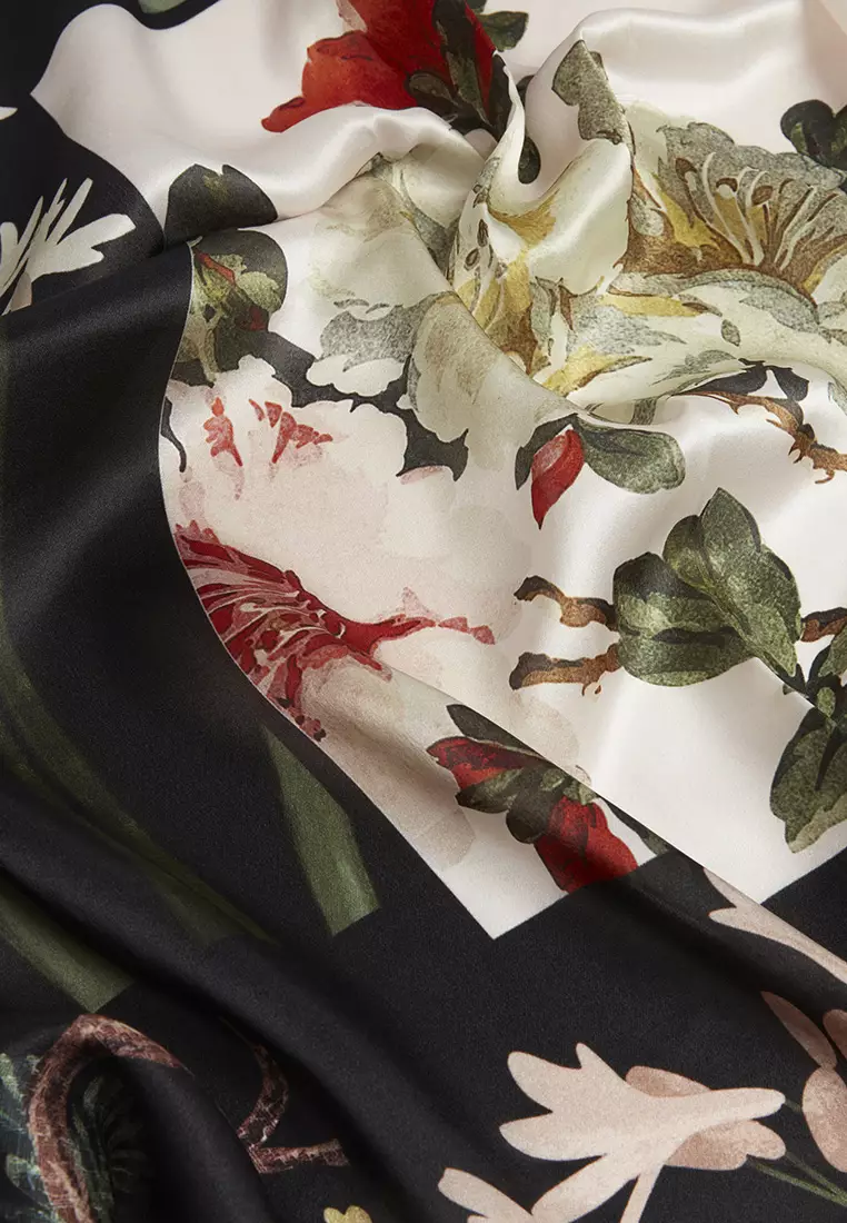 Ted Baker Ted Baker Janasi Floral Collage Print Silk Scarf