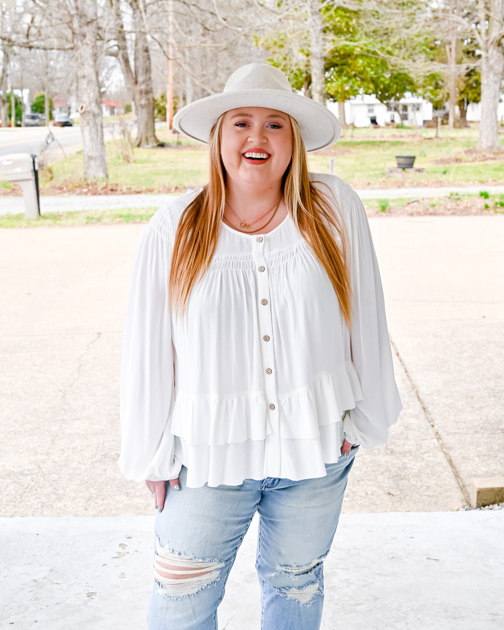 Tender Hearted Tiered Top PLUS