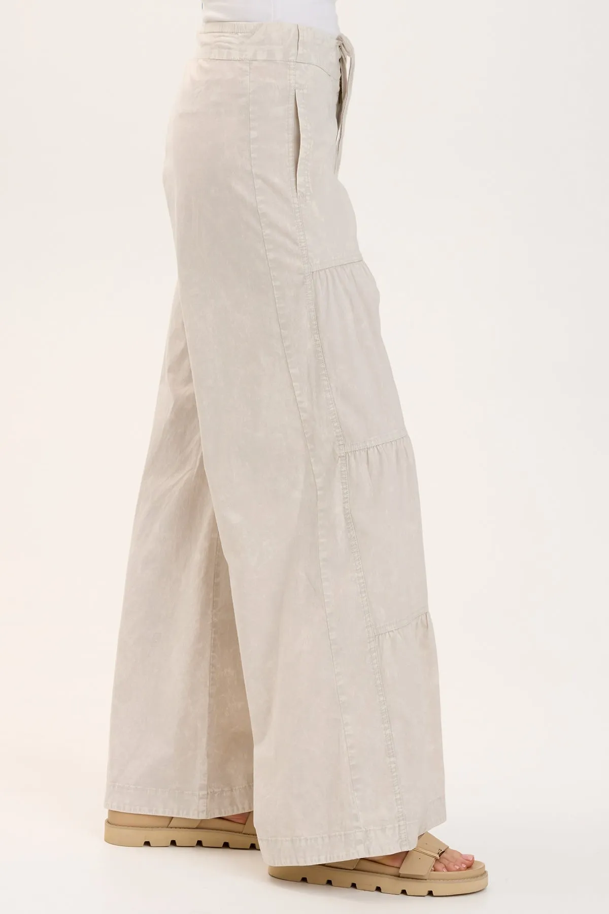 Terraced Wide Leg Pant