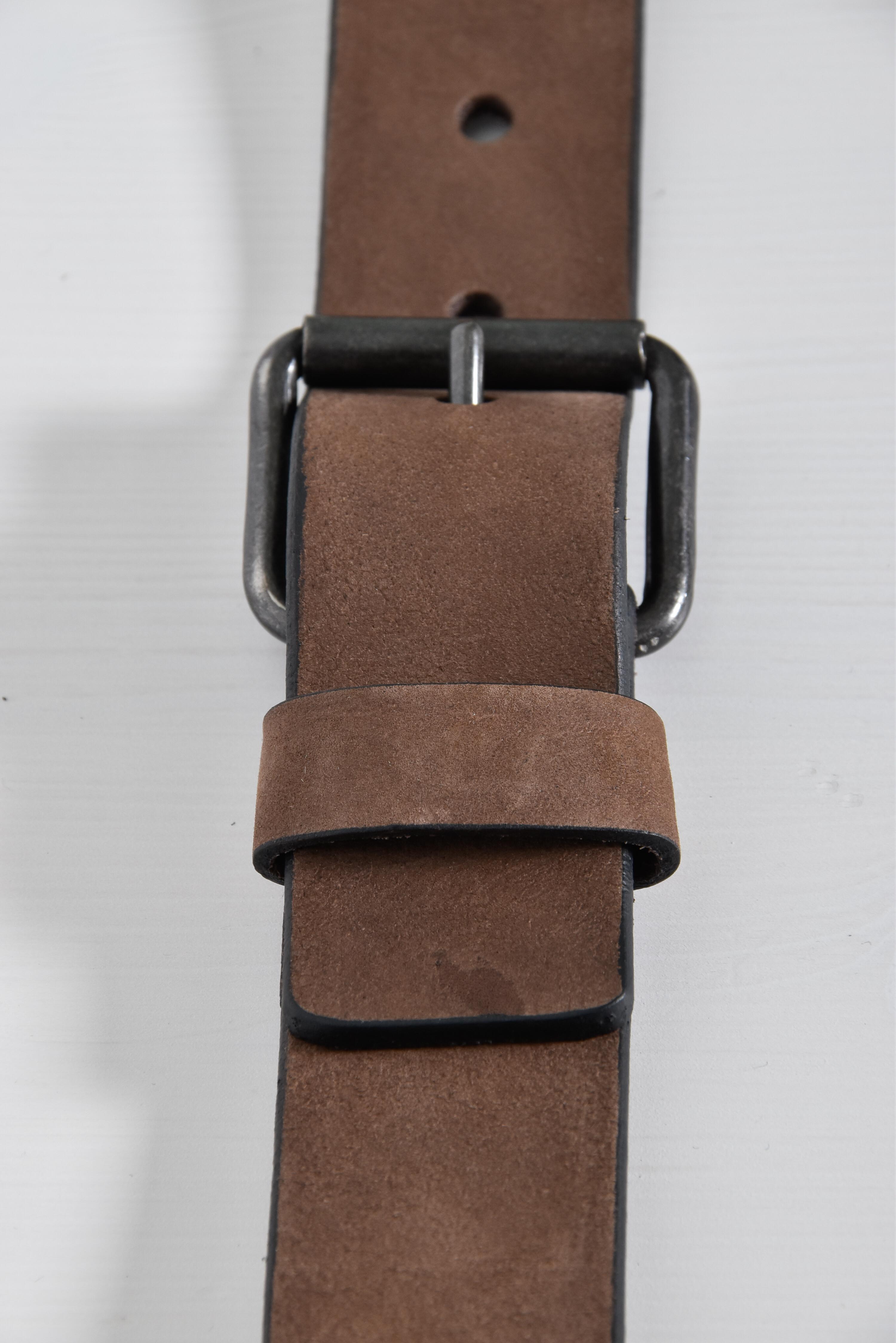 Themata Jean Belt nubuck brown