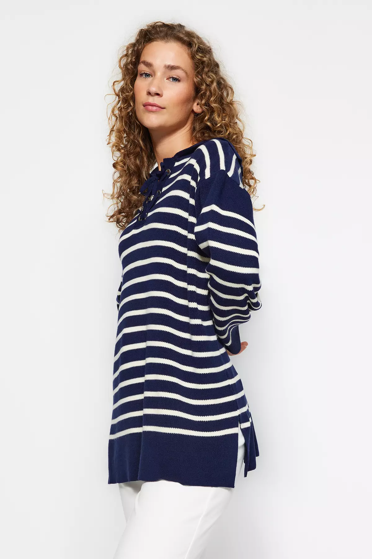 Trendyol Striped Knitted Sweater