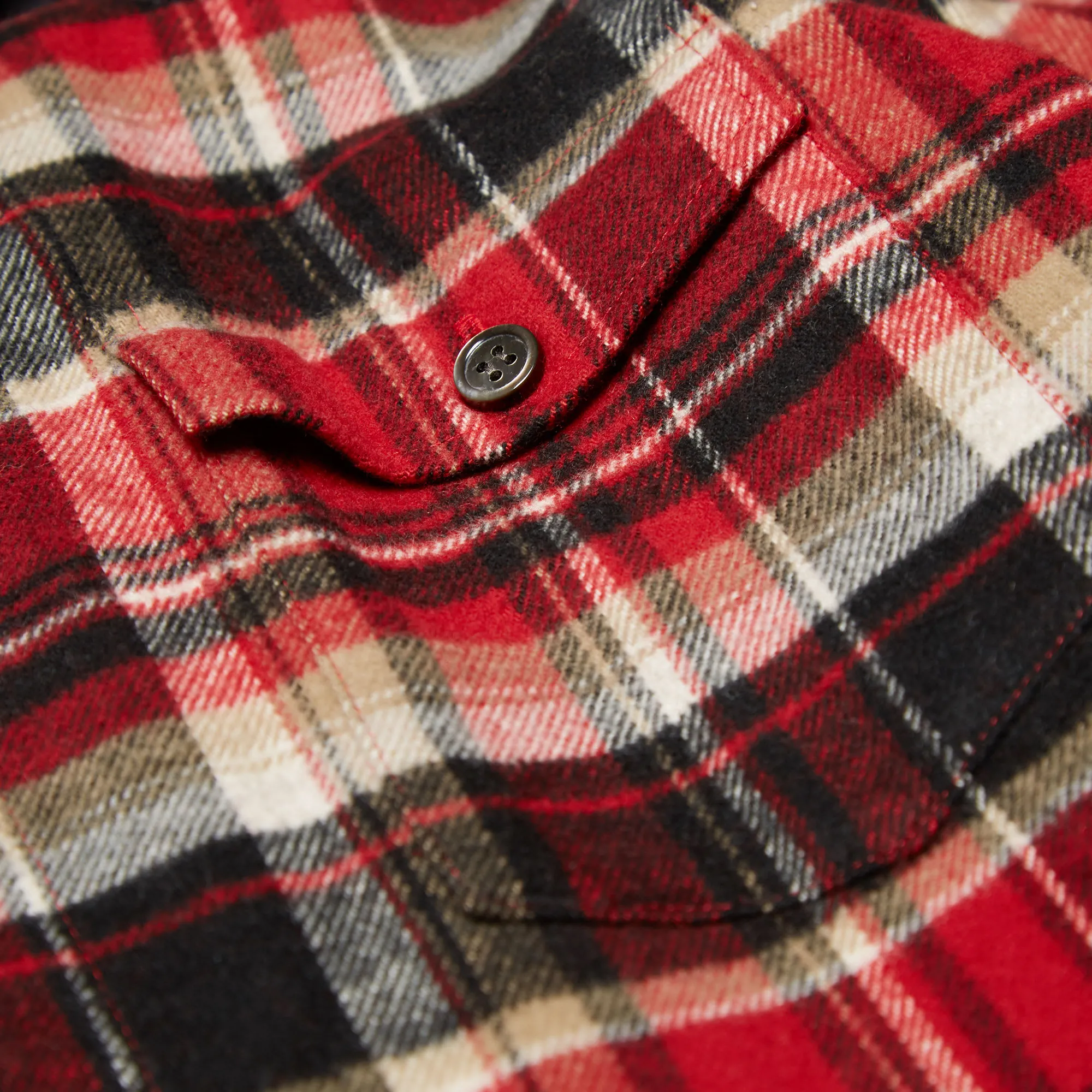 Undercover Tartan Flannel OvershirtRed Check