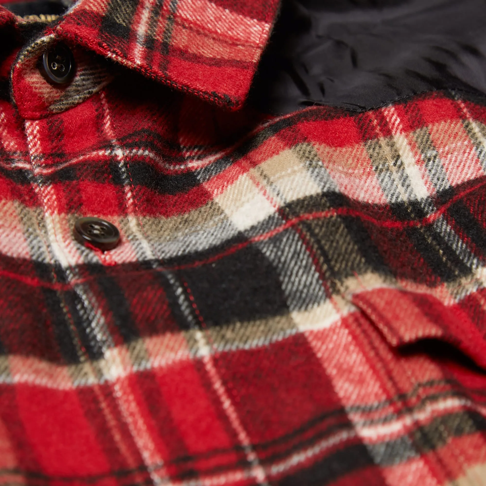 Undercover Tartan Flannel OvershirtRed Check