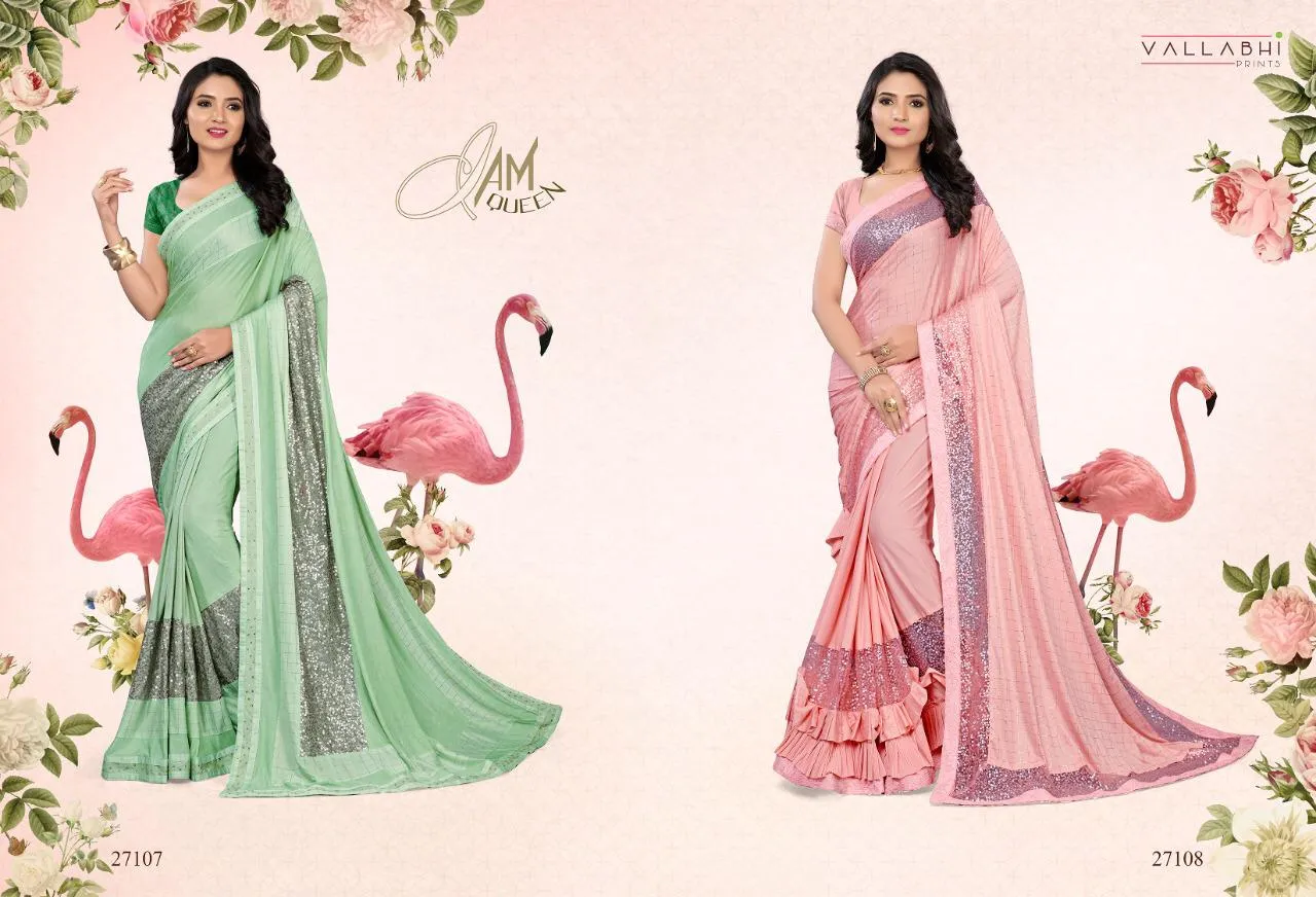 Vallabhi Launched Cherry Taiwanese Fabric Fancy Designer Sarees