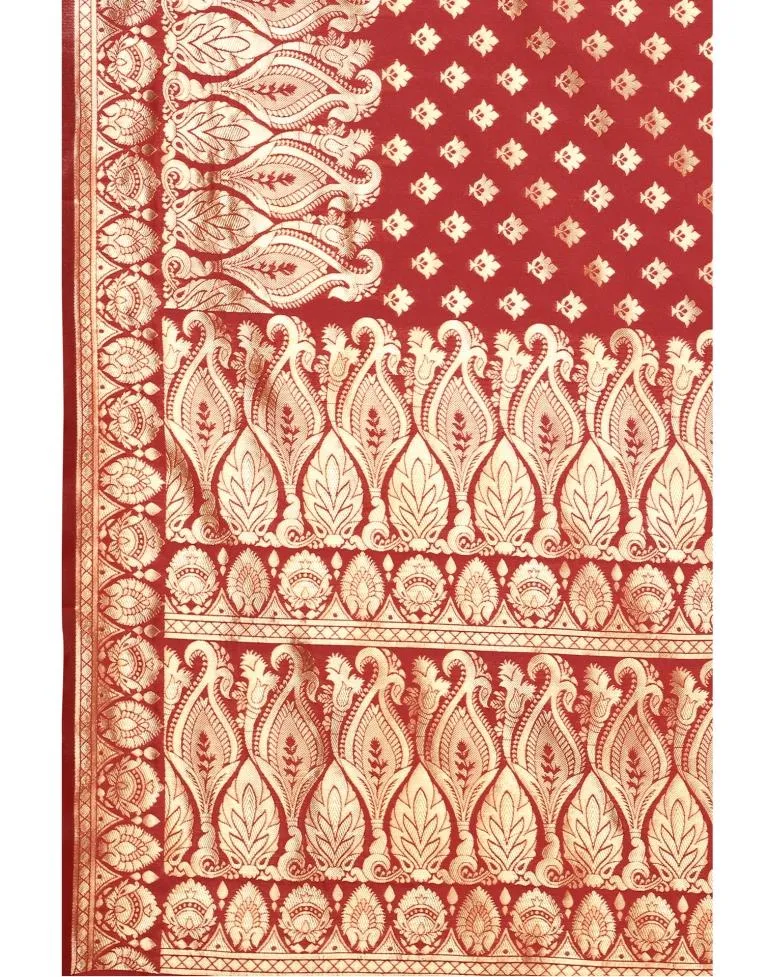 Voguish Red Banarasi Saree