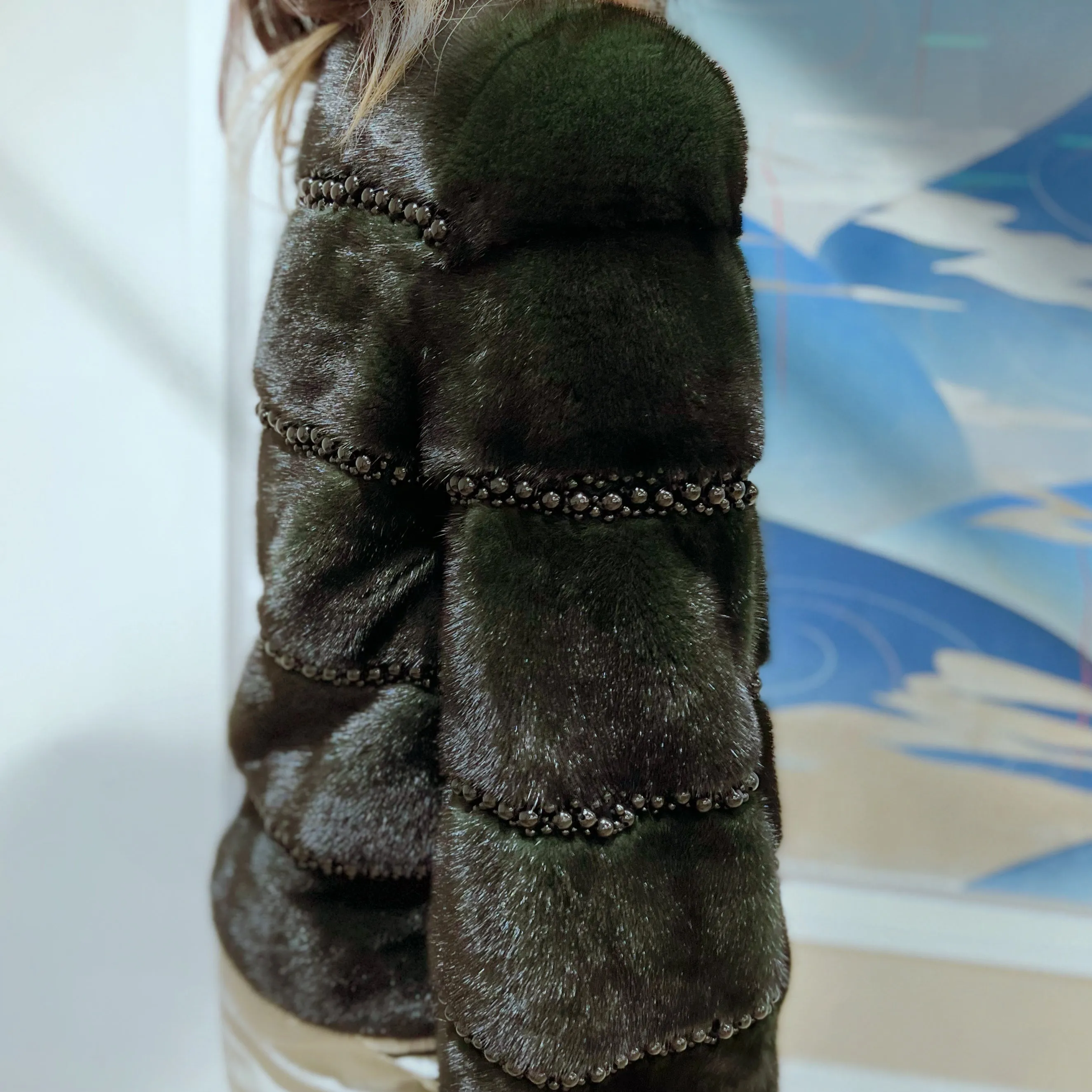 VTO DTM Dark Green Mink coat