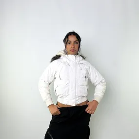 White y2ks The North Face Puffer Jacket Coat (XS)