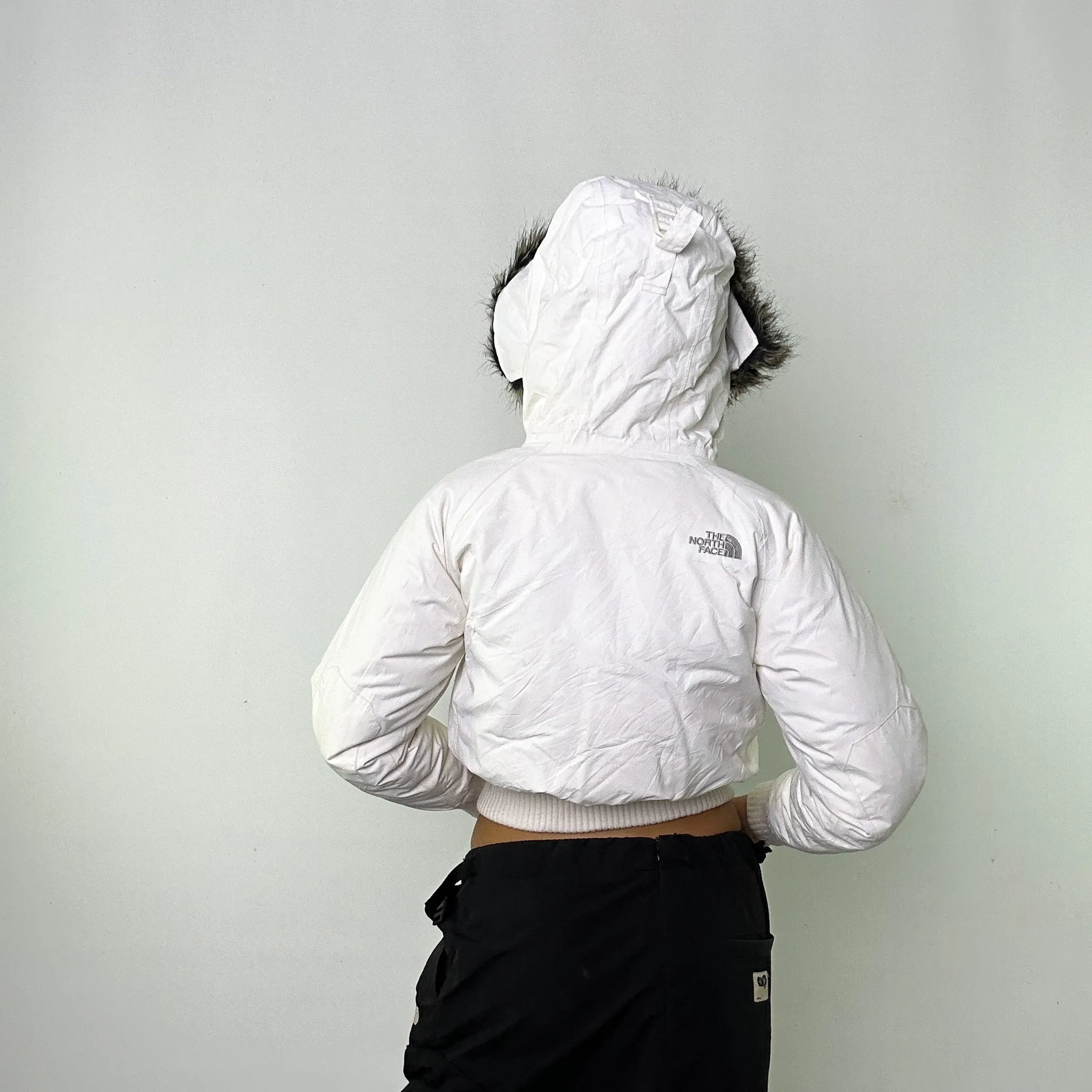 White y2ks The North Face Puffer Jacket Coat (XS)