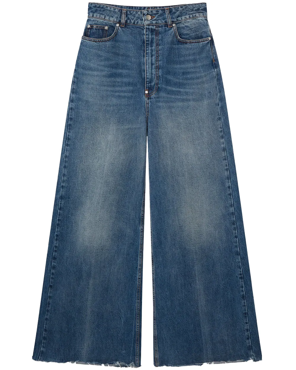 Wide Leg Jean in Vintage Blue