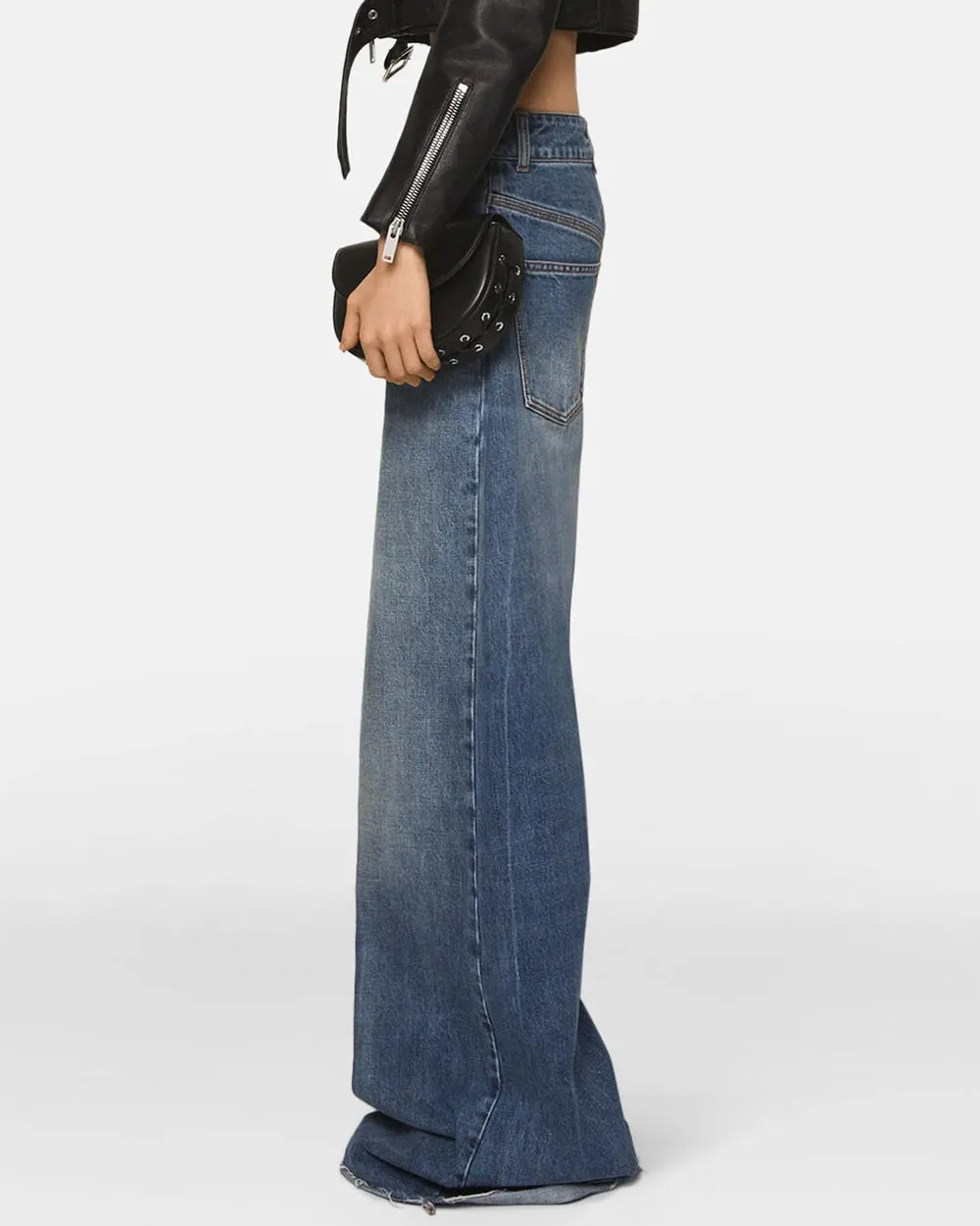 Wide Leg Jean in Vintage Blue