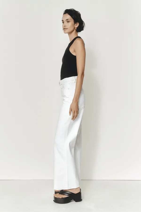 Wide Leg Jean Ivory