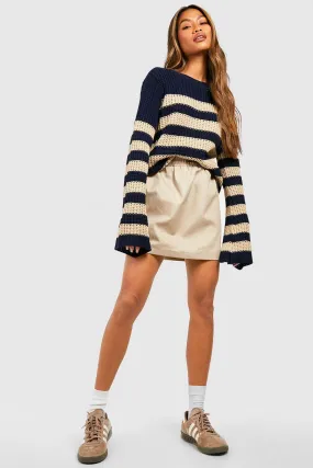 Wide Sleeve Stripe Sweater