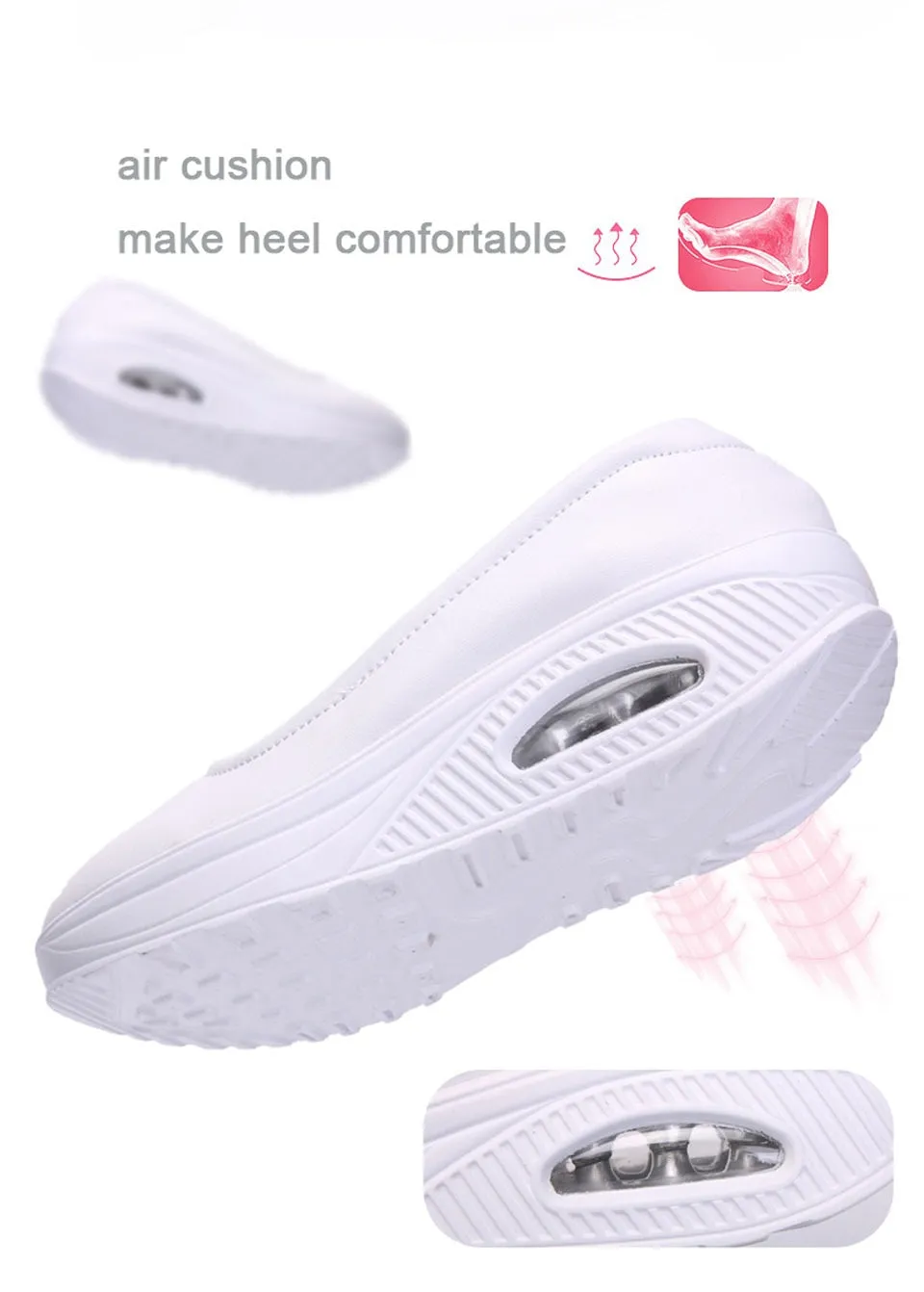 Women's Concise Style Slip-on Round Toe Solid Casual Platform Shoes