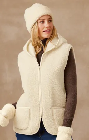 Wool Hooded Waistcoat