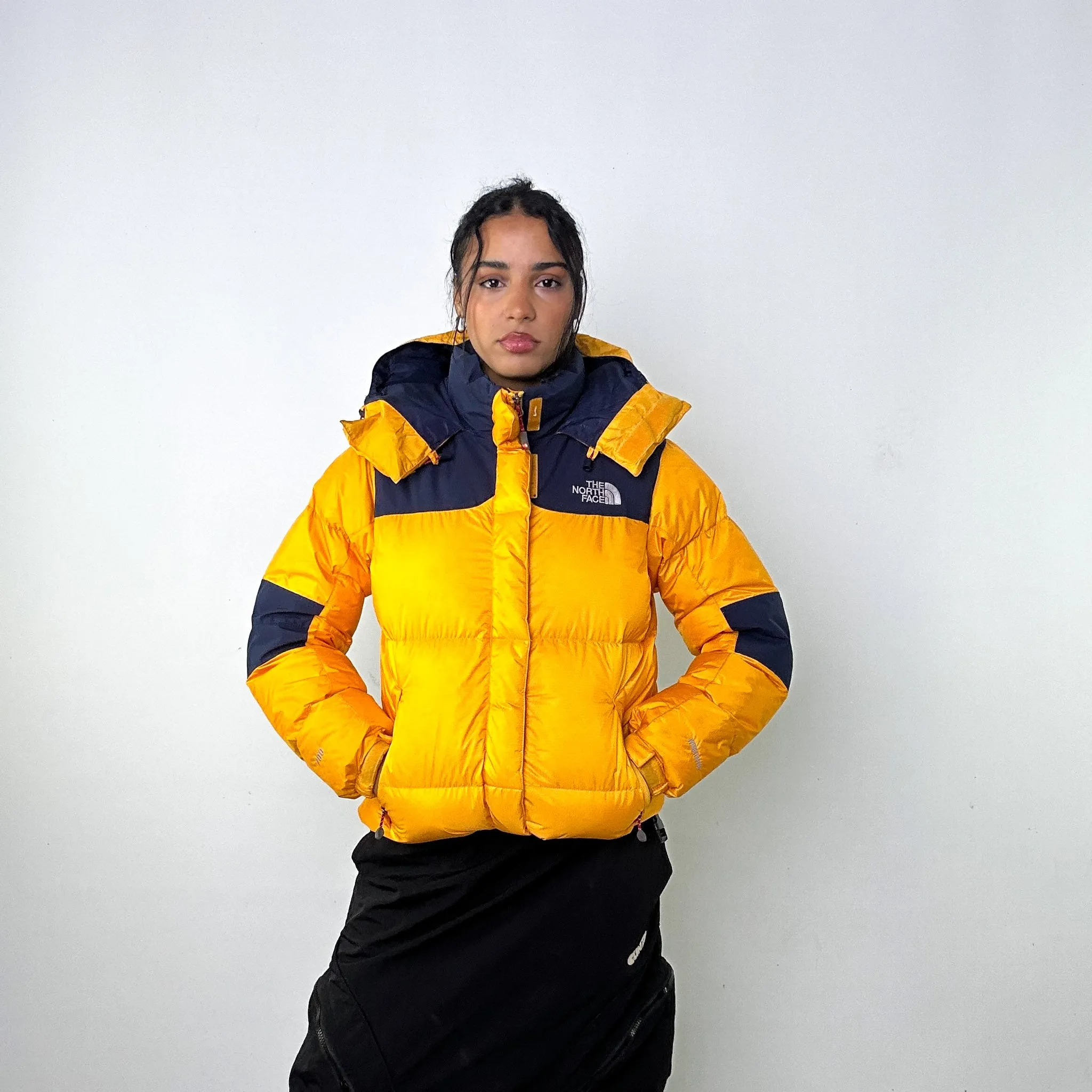 Yellow 90s The North Face 700 Summit Series Baltoro Puffer Jacket Coat (XL)