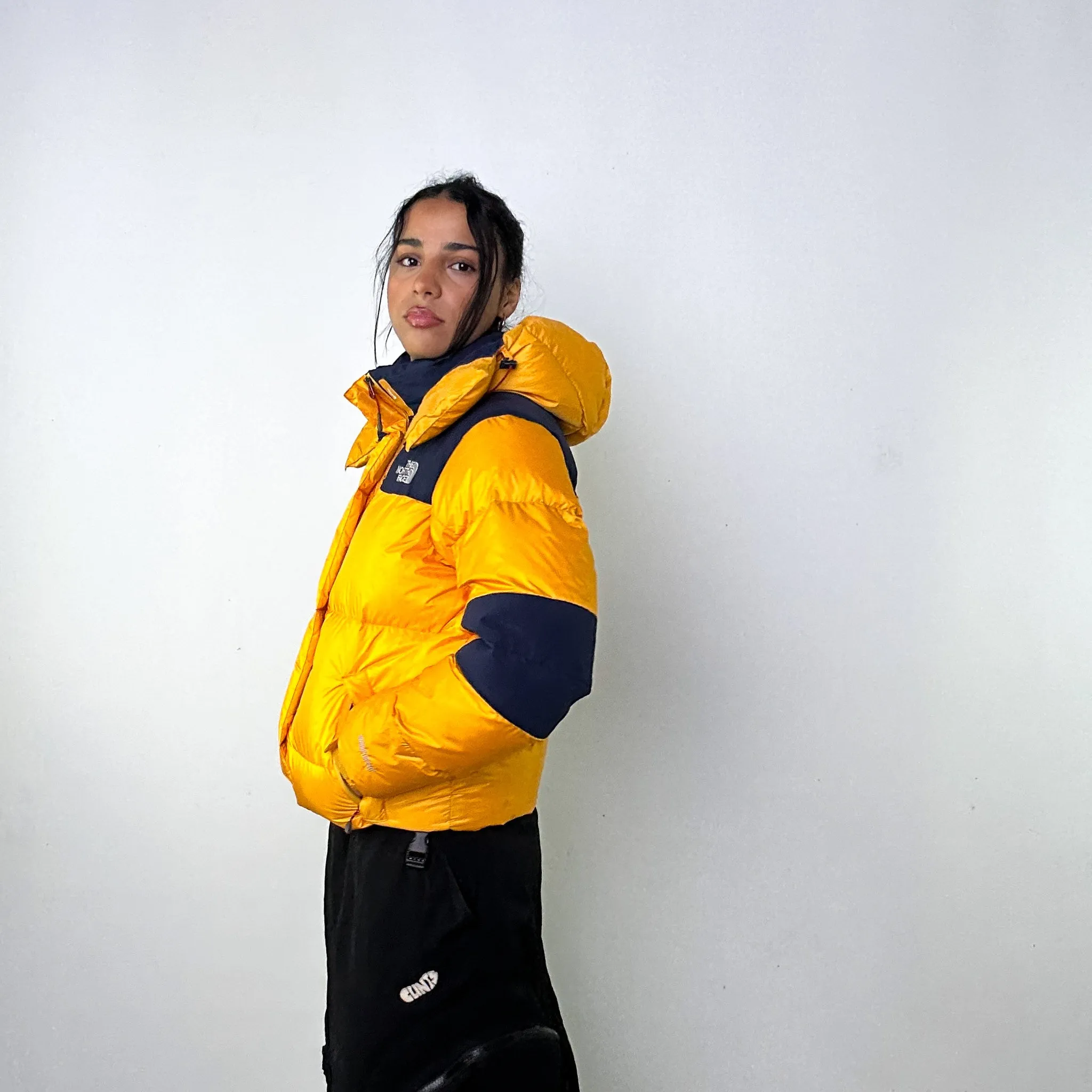 Yellow 90s The North Face 700 Summit Series Baltoro Puffer Jacket Coat (XL)