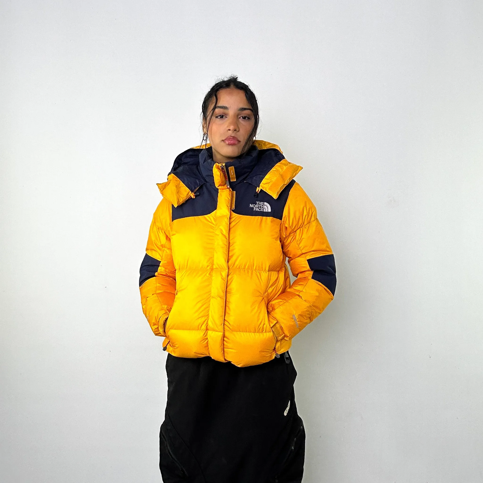 Yellow 90s The North Face 700 Summit Series Baltoro Puffer Jacket Coat (XL)