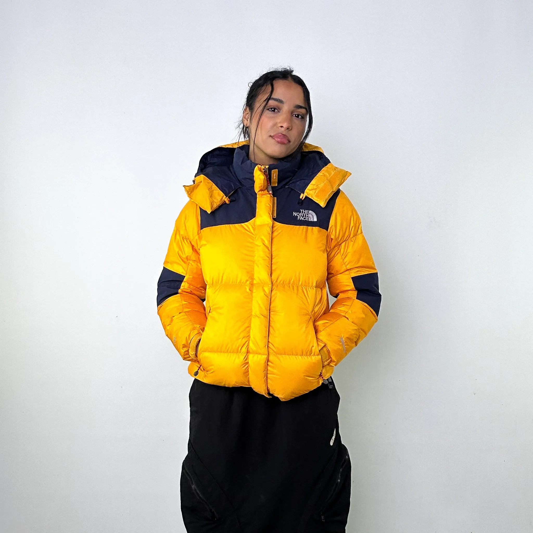 Yellow 90s The North Face 700 Summit Series Baltoro Puffer Jacket Coat (XL)