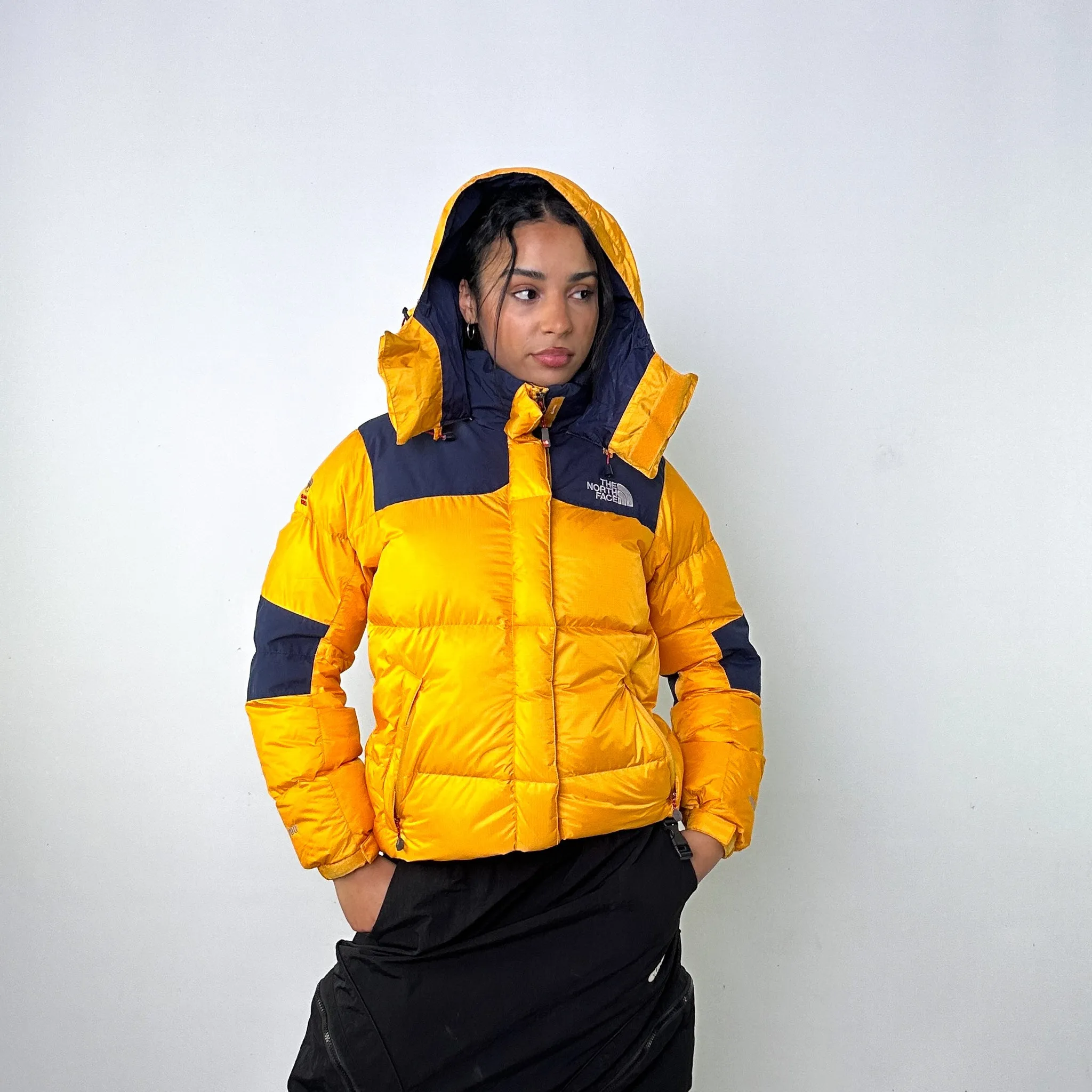 Yellow 90s The North Face 700 Summit Series Baltoro Puffer Jacket Coat (XL)