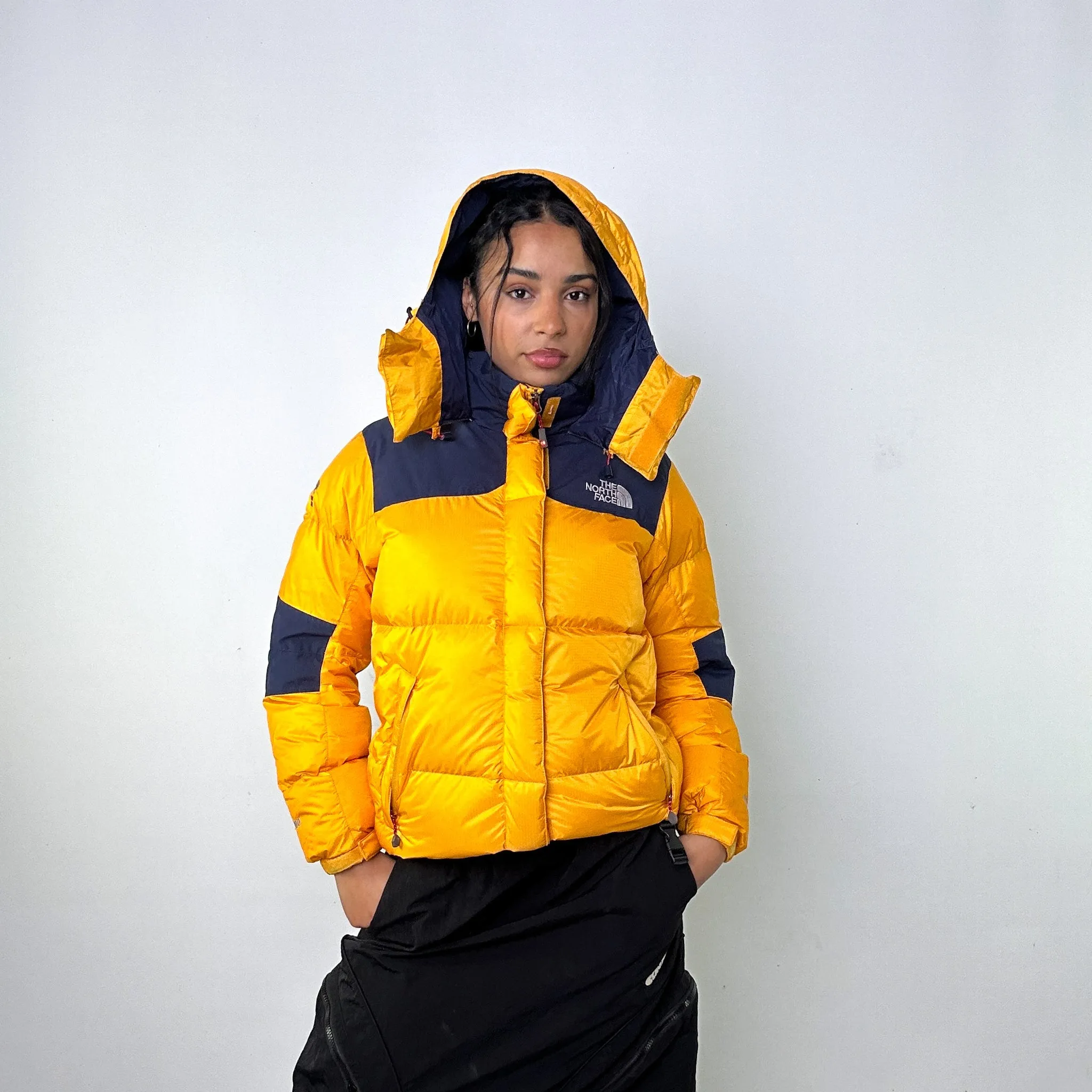 Yellow 90s The North Face 700 Summit Series Baltoro Puffer Jacket Coat (XL)