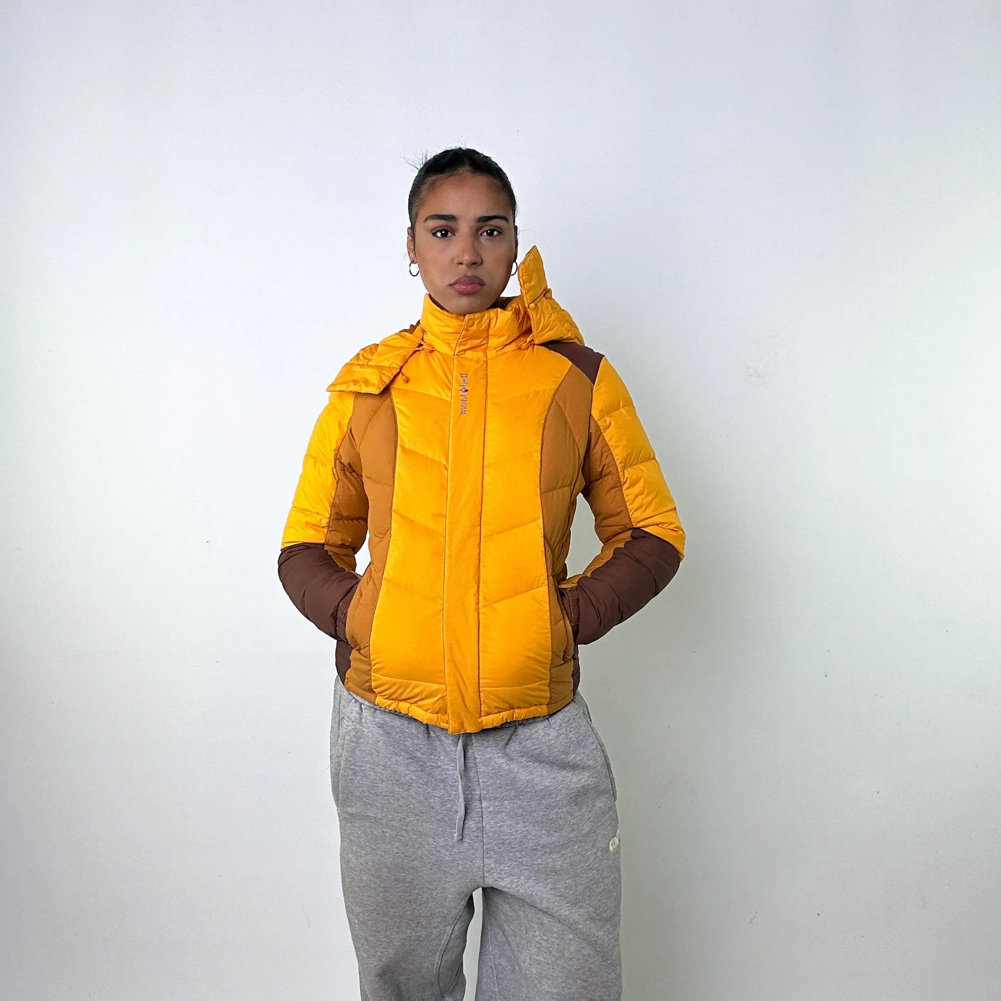 Yellow y2ks Mont Bell Puffer Jacket Coat (M)