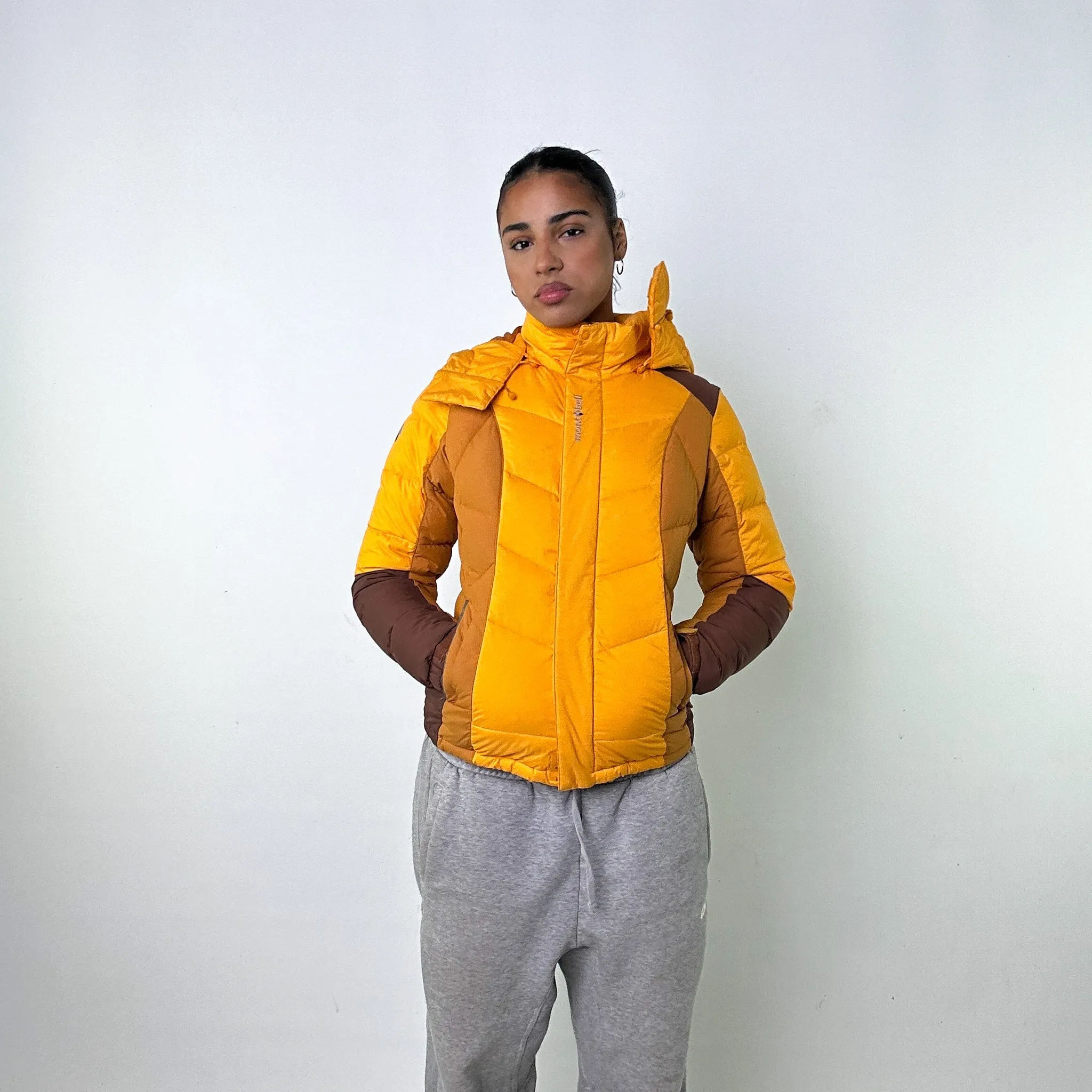 Yellow y2ks Mont Bell Puffer Jacket Coat (M)