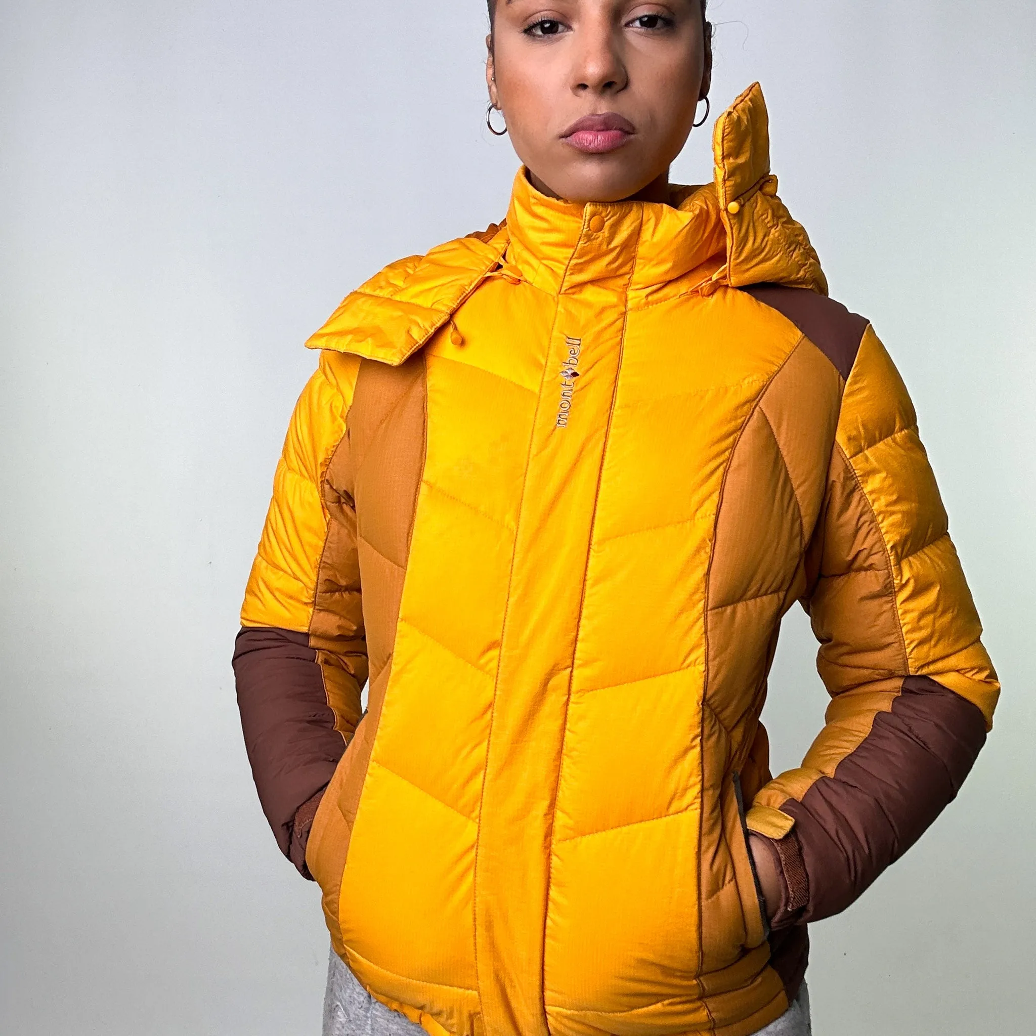 Yellow y2ks Mont Bell Puffer Jacket Coat (M)