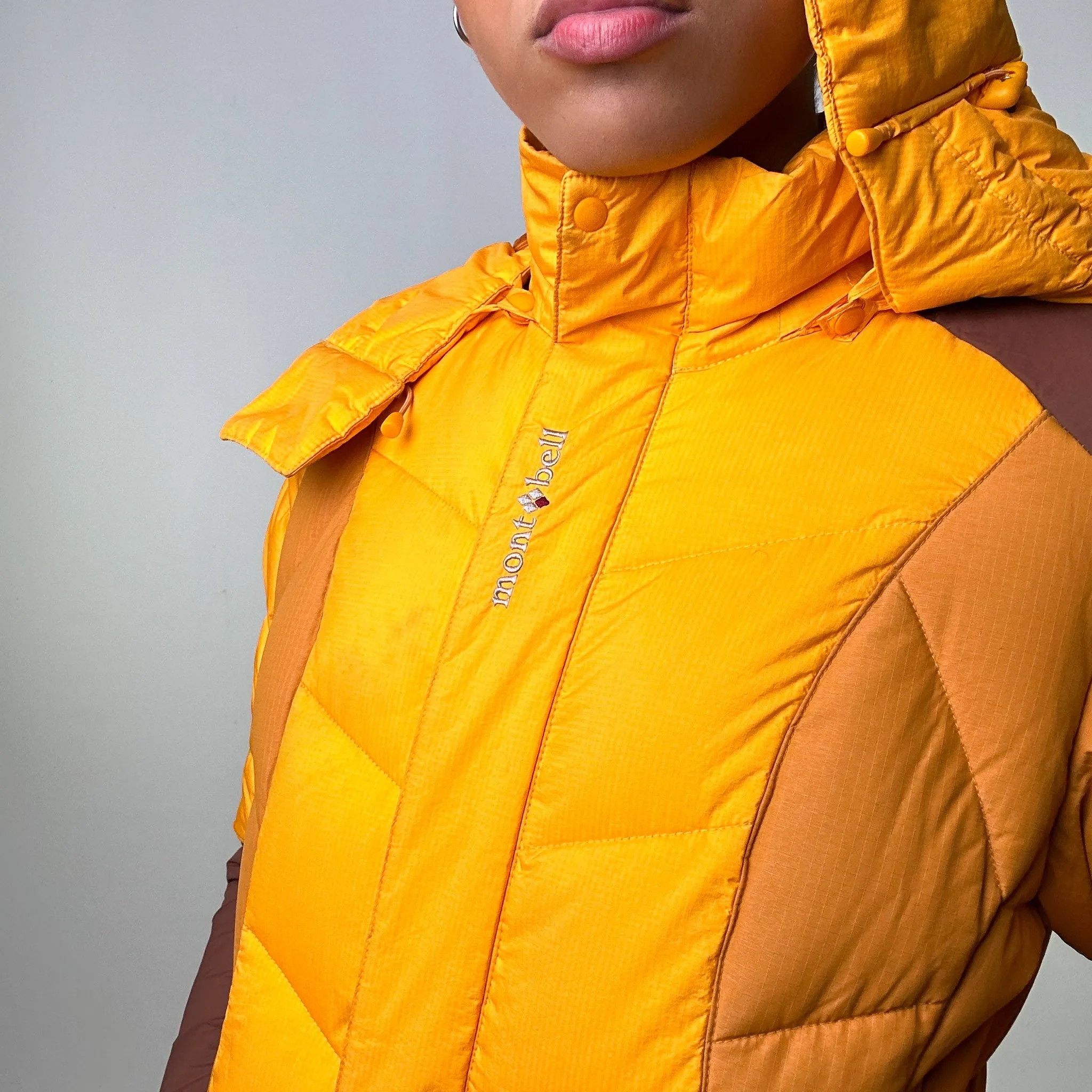 Yellow y2ks Mont Bell Puffer Jacket Coat (M)